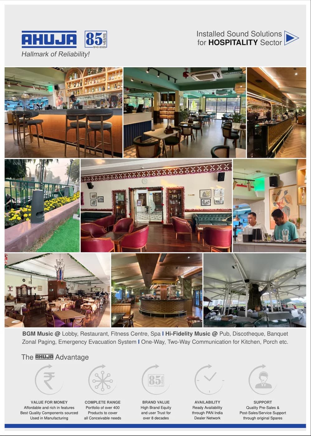 Ahuja Hospitality Sector Brochure cover