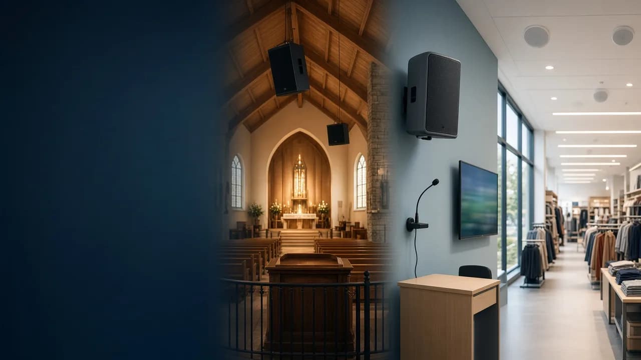 Installed PA for worship, paging, and commercial spaces