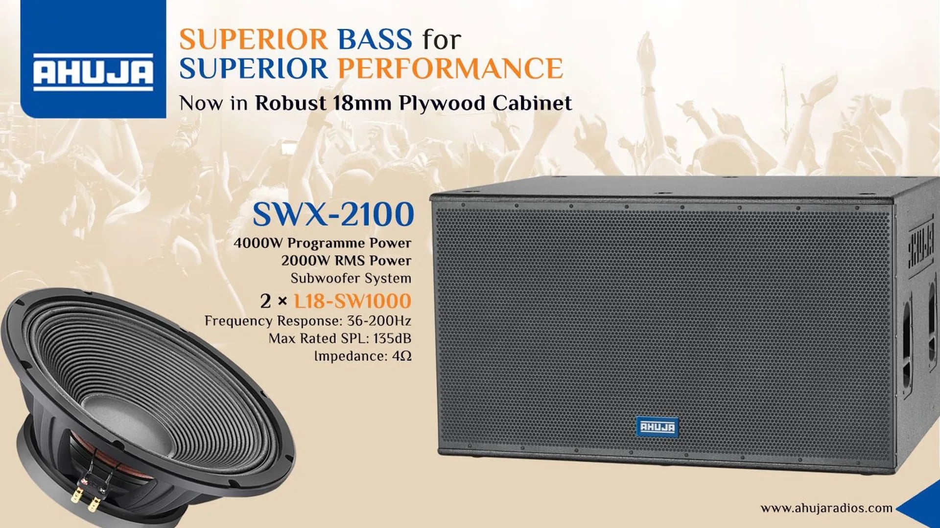 Ahuja SWX-2100 subwoofer system